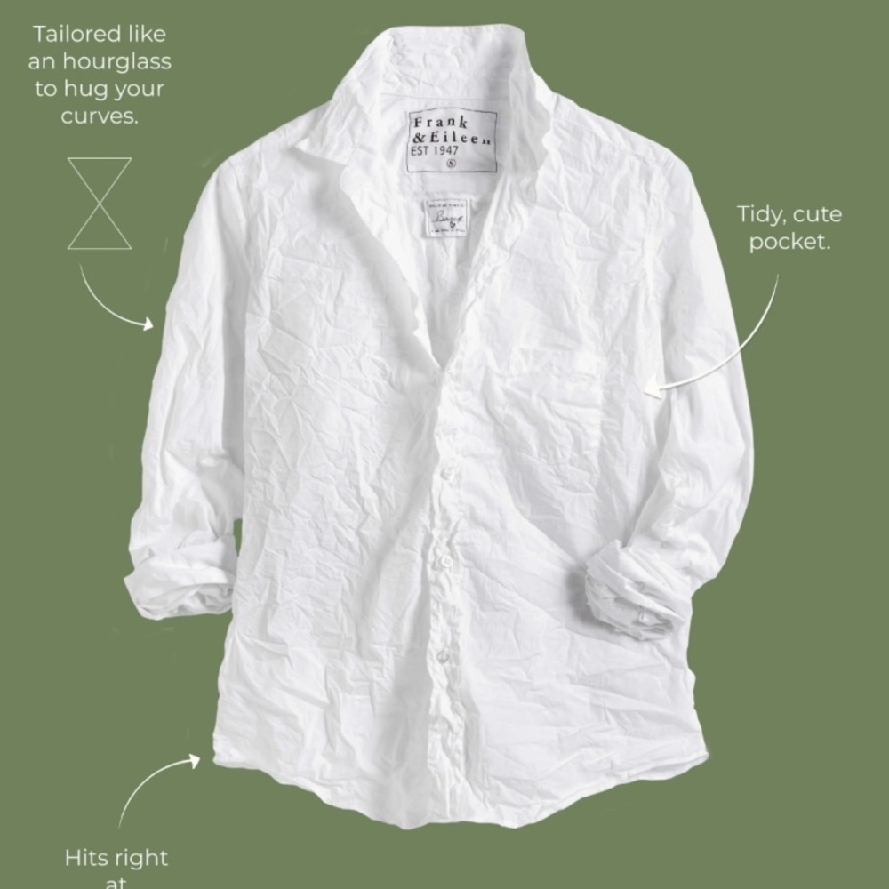 Frank & Eileen Barry Black Button Down sz XS - Picture 6 of 6